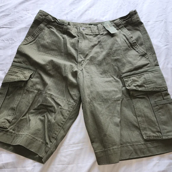Eddie Bauer Ultimate Green Cargo Shorts Men's Size 36 NWT!!! - Picture 1 of 10